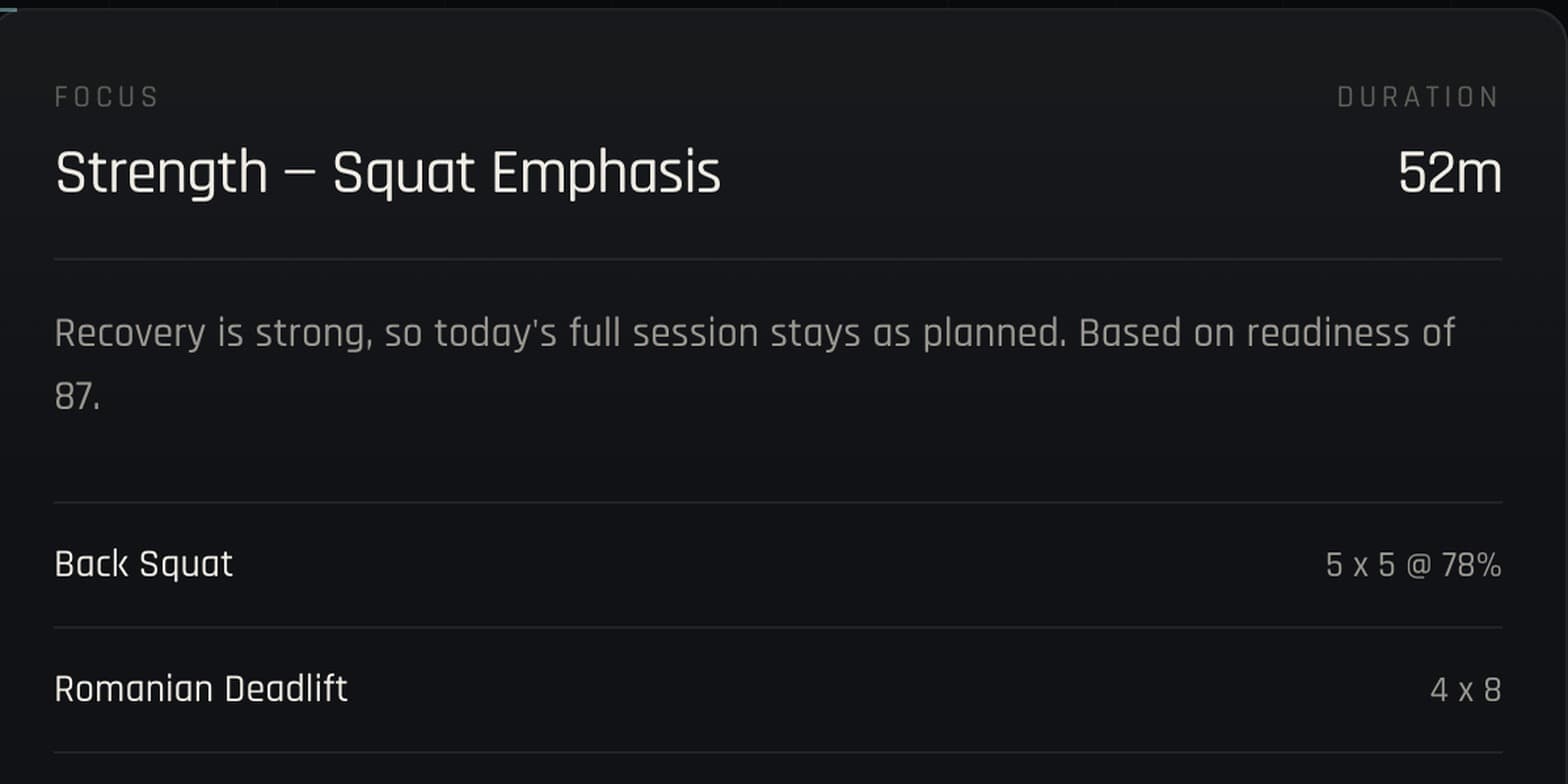 Today's program, reasoned from recovery